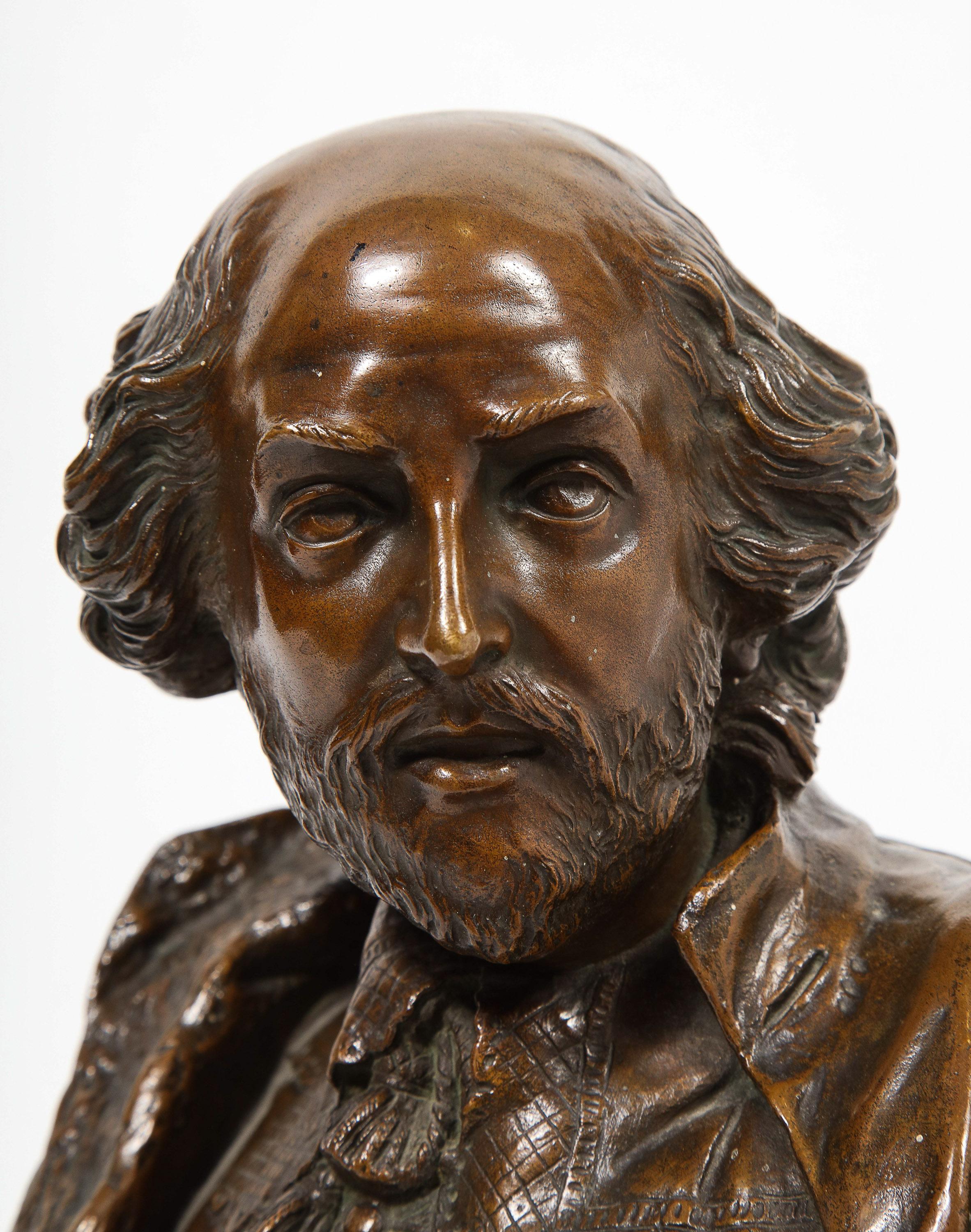 German Bronze Bust of William Shakespeare by Aktien-Gesellschaft Gladenbeck 2