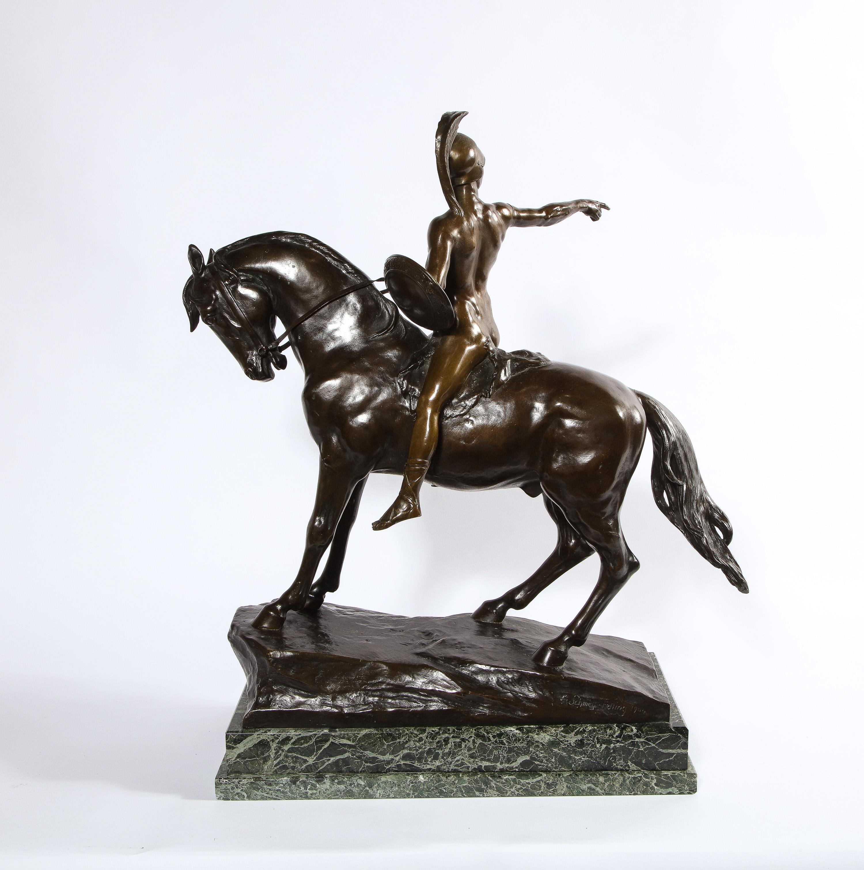 German Bronze Sculpture of Alexander the Great on a Horse by Schmidt-Felling 8