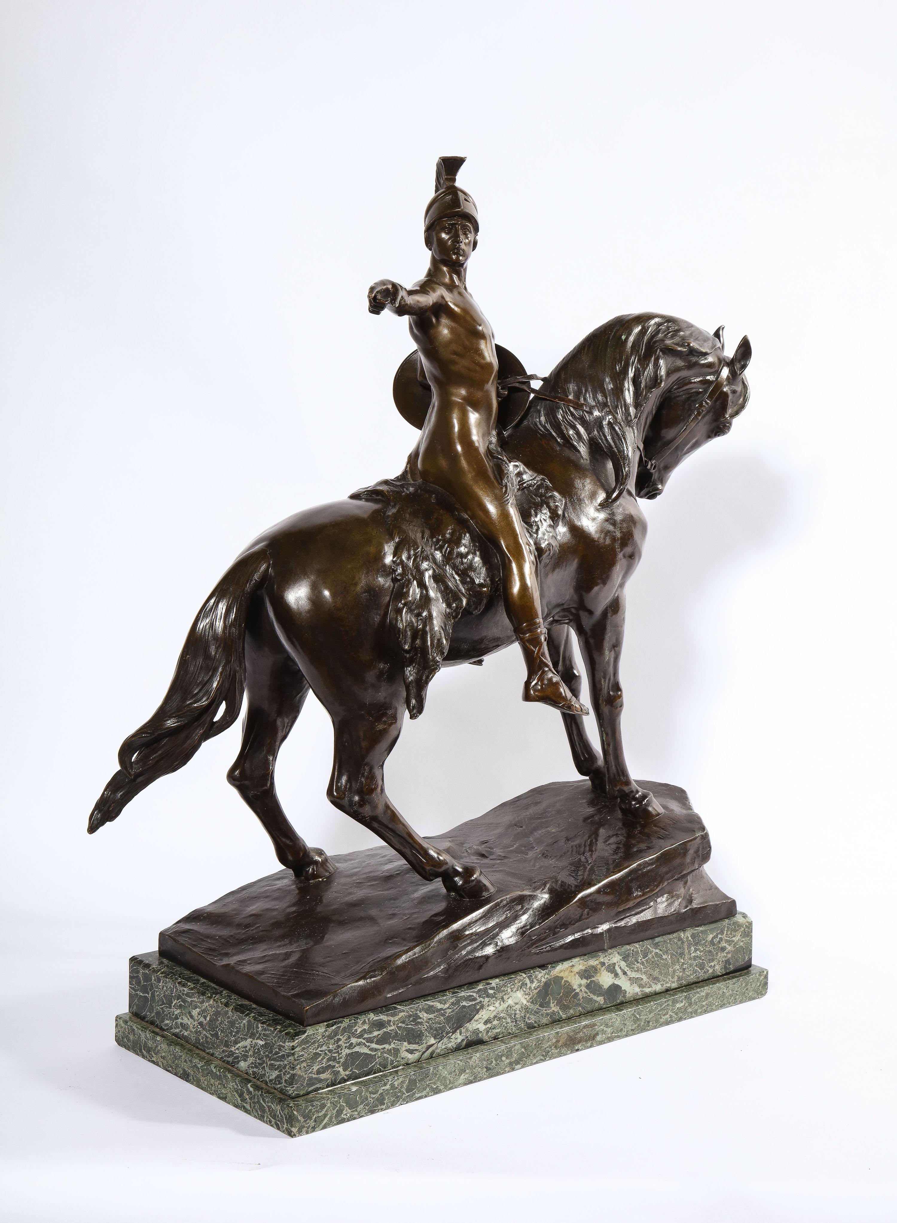 German Bronze Sculpture of Alexander the Great on a Horse by Schmidt-Felling 10