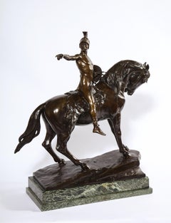 German Bronze Sculpture of Alexander the Great on a Horse by Schmidt-Felling
