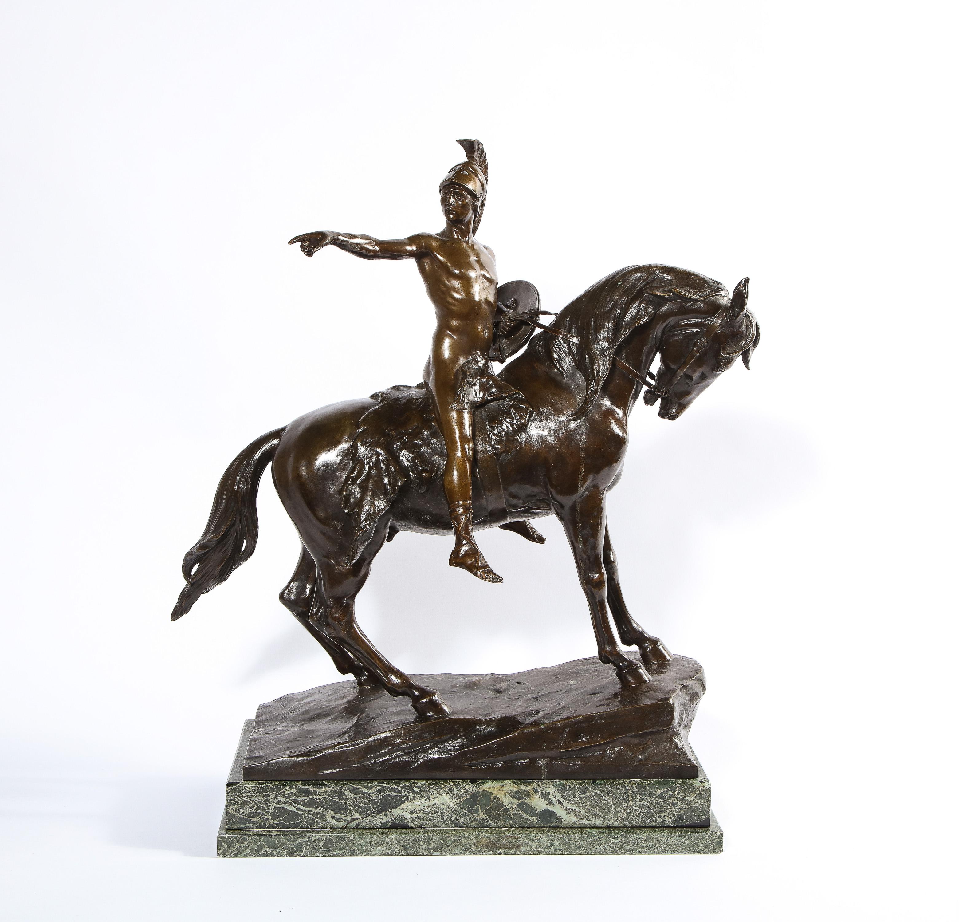 German Bronze Sculpture of Alexander the Great on a Horse by Schmidt-Felling In Good Condition In New York, NY