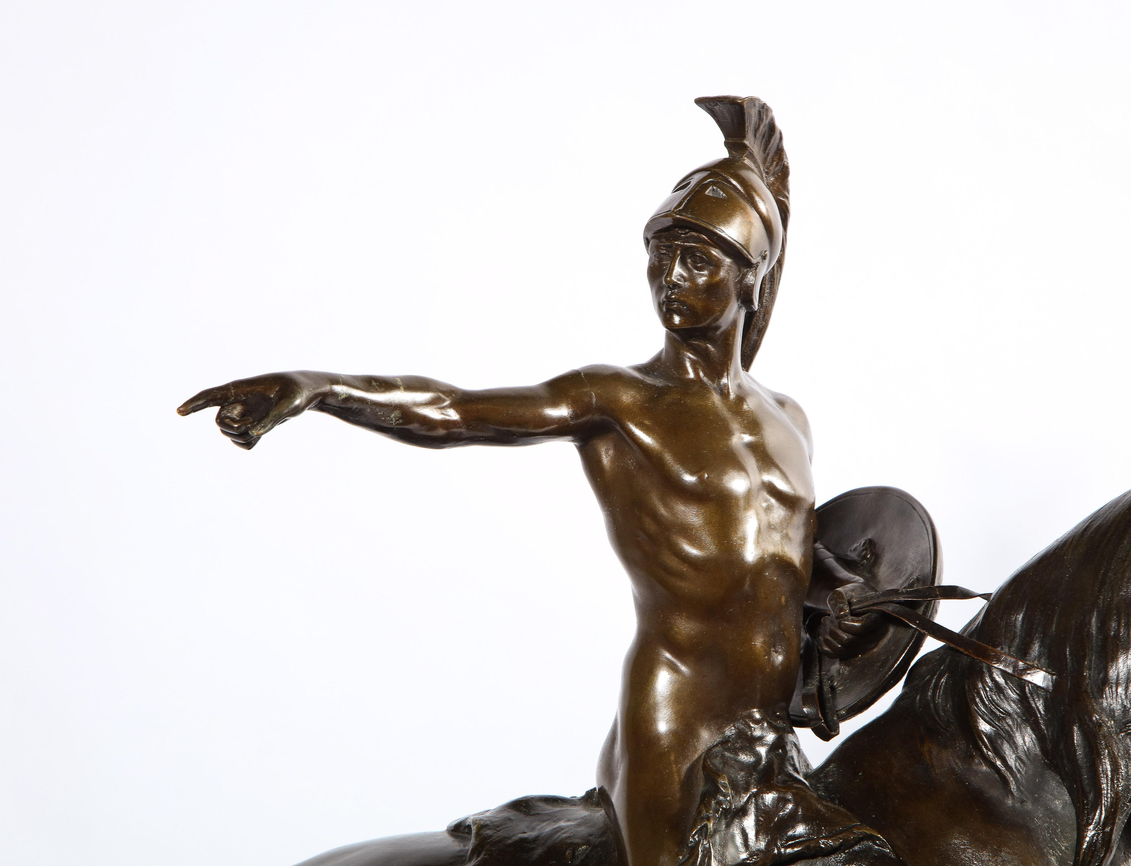 20th Century German Bronze Sculpture of Alexander the Great on a Horse by Schmidt-Felling