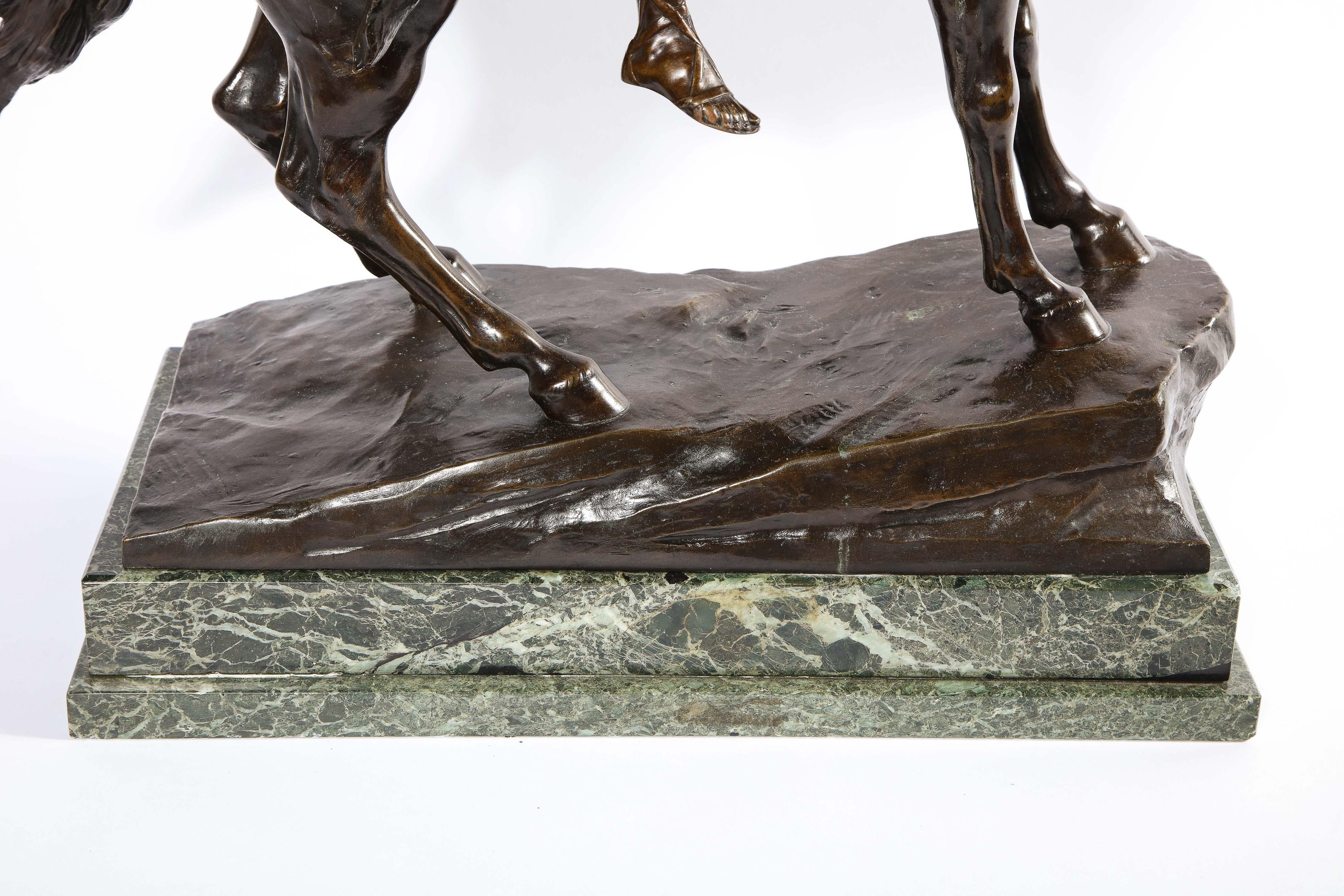German Bronze Sculpture of Alexander the Great on a Horse by Schmidt-Felling 2
