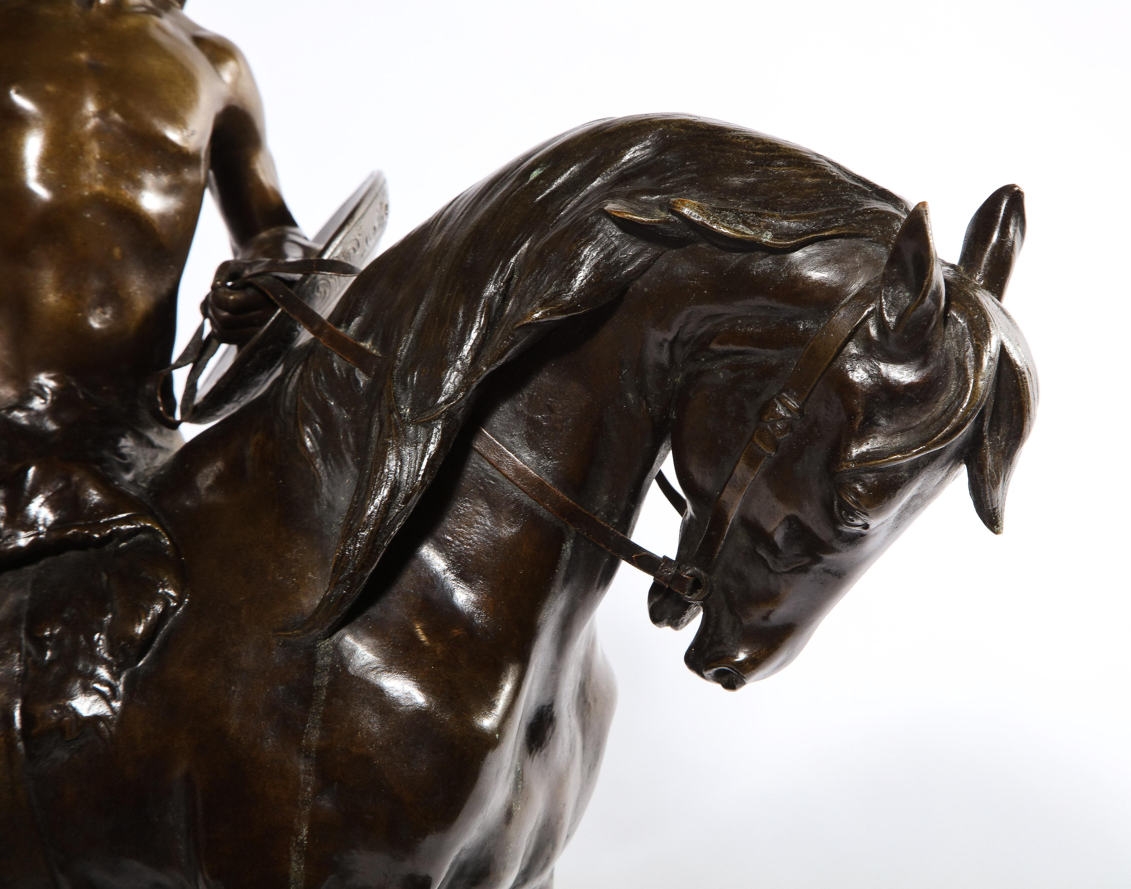 German Bronze Sculpture of Alexander the Great on a Horse by Schmidt-Felling 3