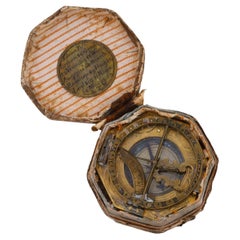 A German Combination Compass With Sundial