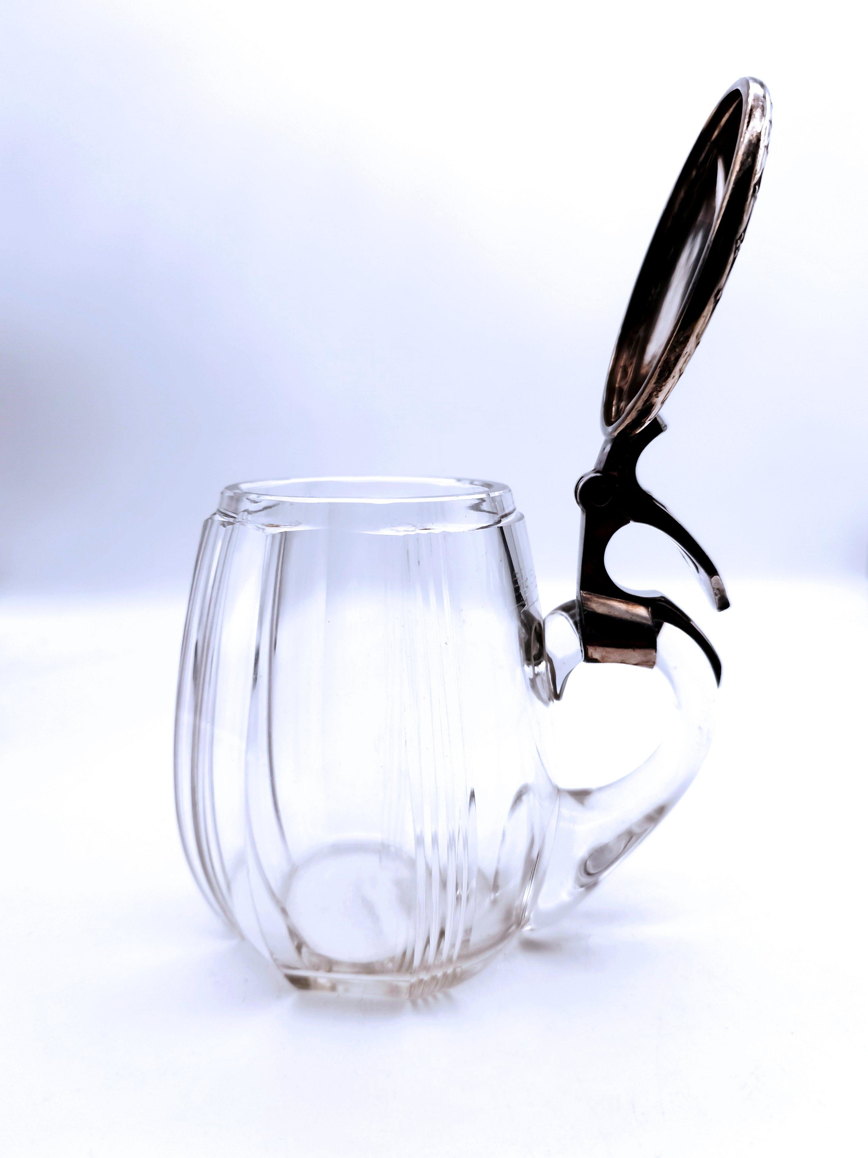 Engraved A German Jugendstil beer mug - stein - tankard - pitcher by the WMF, ca. 1910 For Sale