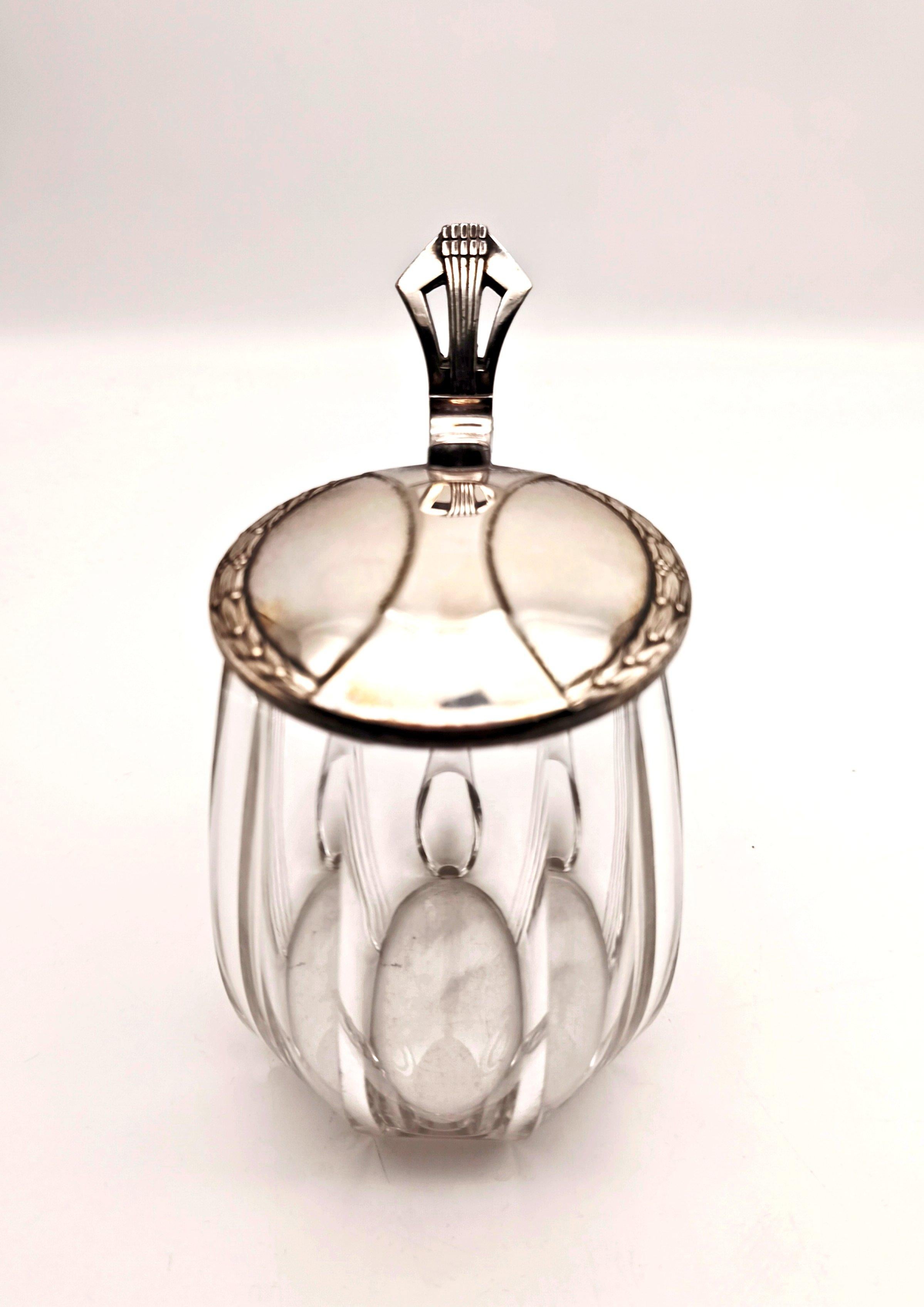 Blown Glass A German Jugendstil beer mug - stein - tankard - pitcher by the WMF, ca. 1910 For Sale