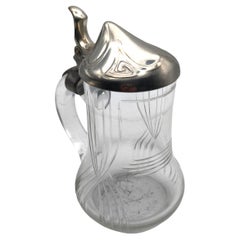 A German Jugendstil beer mug - stein - tankard - pitcher by the WMF, ca. 1910