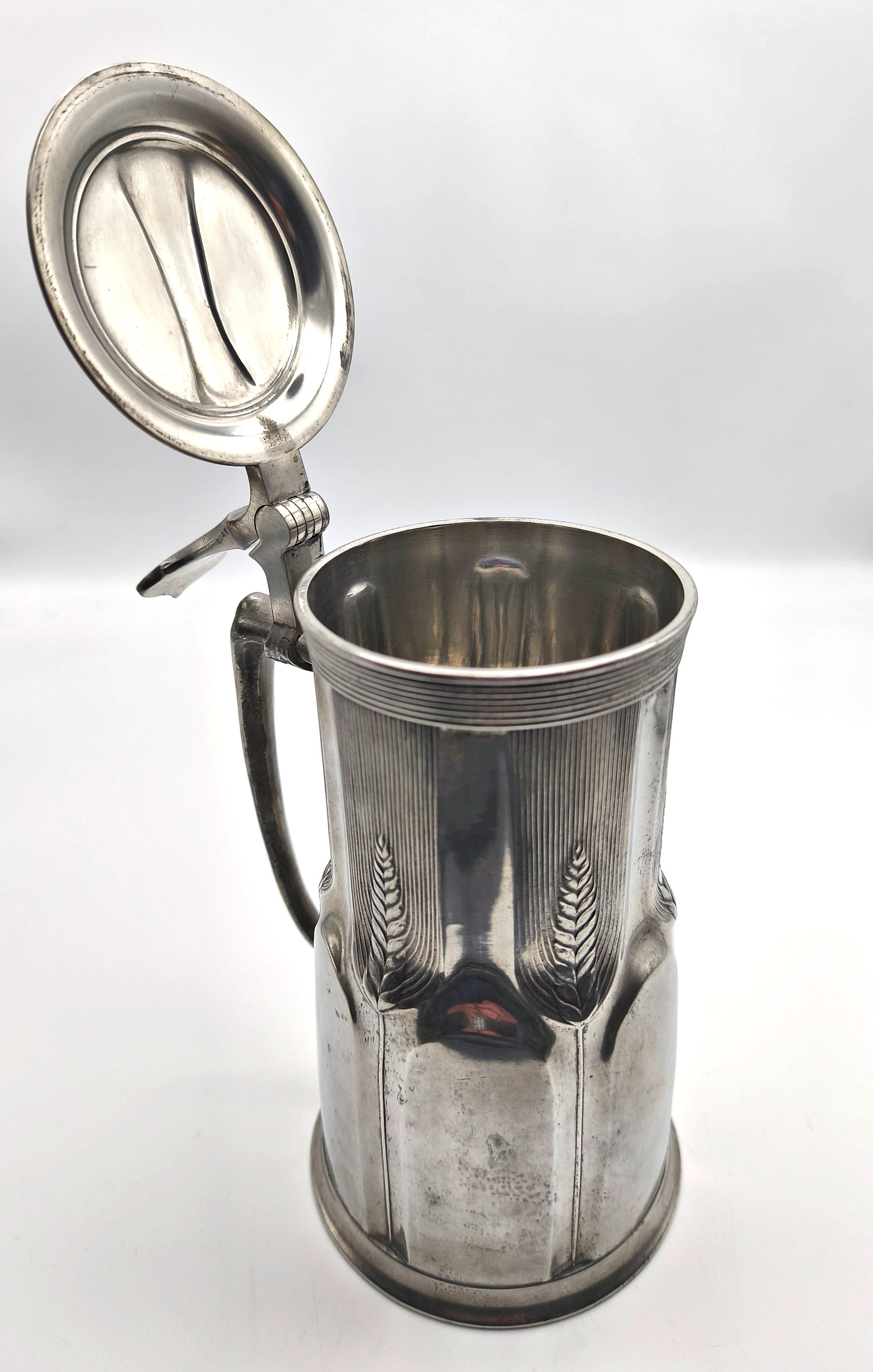 Un boccale da birra tedesco Jugendstil di Reinemann & Lichtinger, Monaco di Baviera, 1905 ca. In condizioni buone in vendita a Aachen, DE