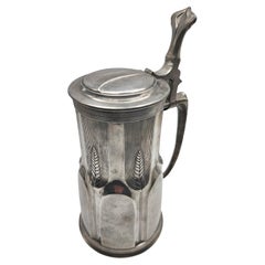 Une chope allemande Jugendstil par Reinemann & Lichtinger, Munich, vers 1905