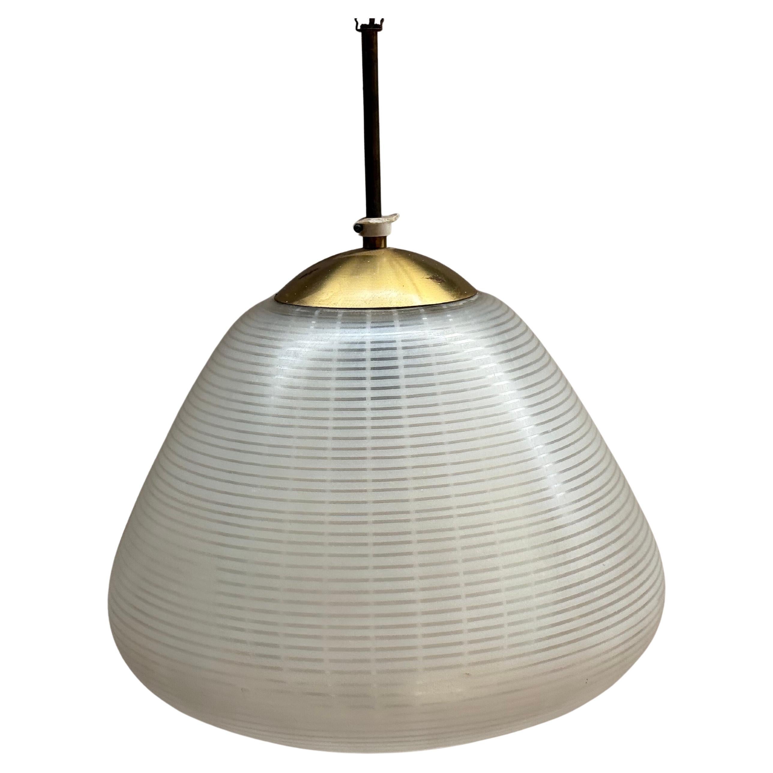 A German Mid-Century Munich Glass Hanging Lamp by Wilhelm Wagenfeld, 1950´s