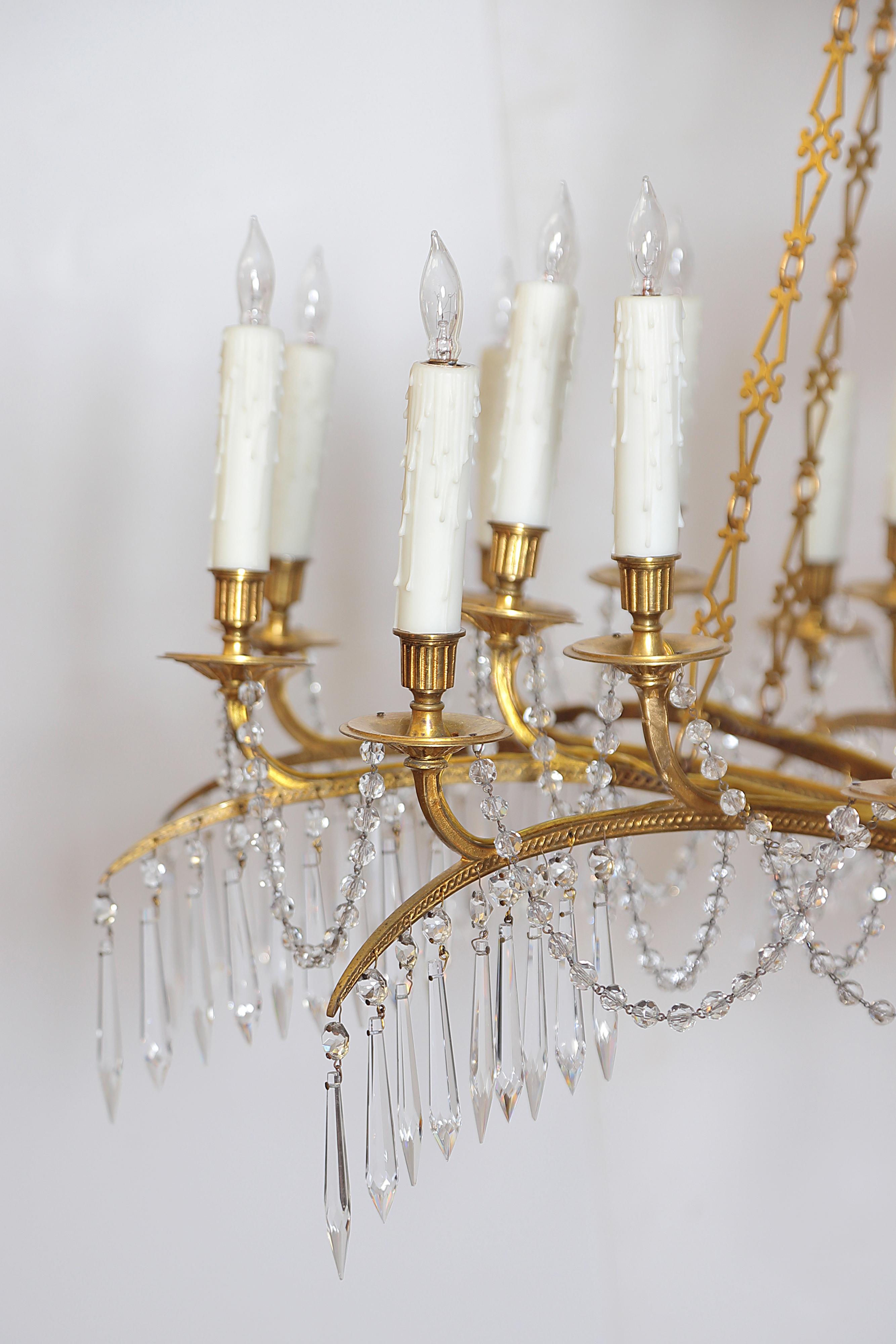 German Neoclassic Ormolu and Cut-Glass Twenty-Four Light Chandelier, circa 1795 3