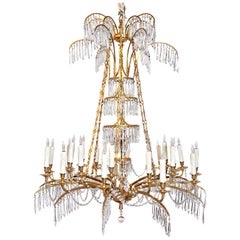 German Neoclassic Ormolu and Cut-Glass Twenty-Four Light Chandelier, circa 1795