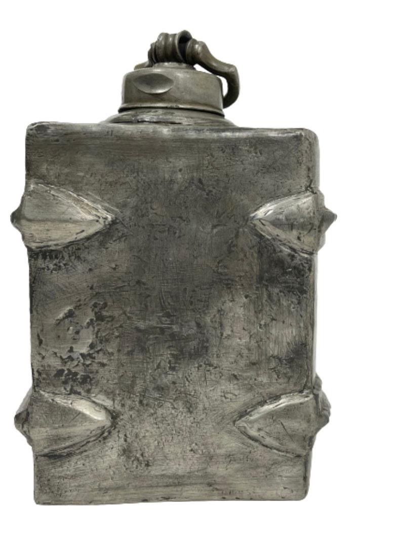 19th Century German Pewter Decanter in the Shape of a Book For Sale