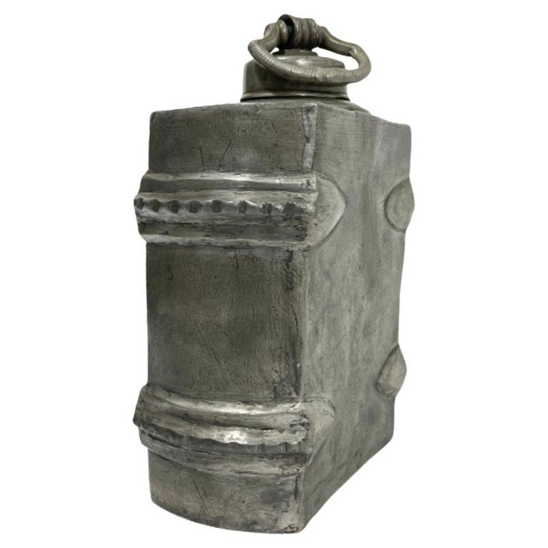 German Pewter Decanter in the Shape of a Book For Sale at 1stDibs