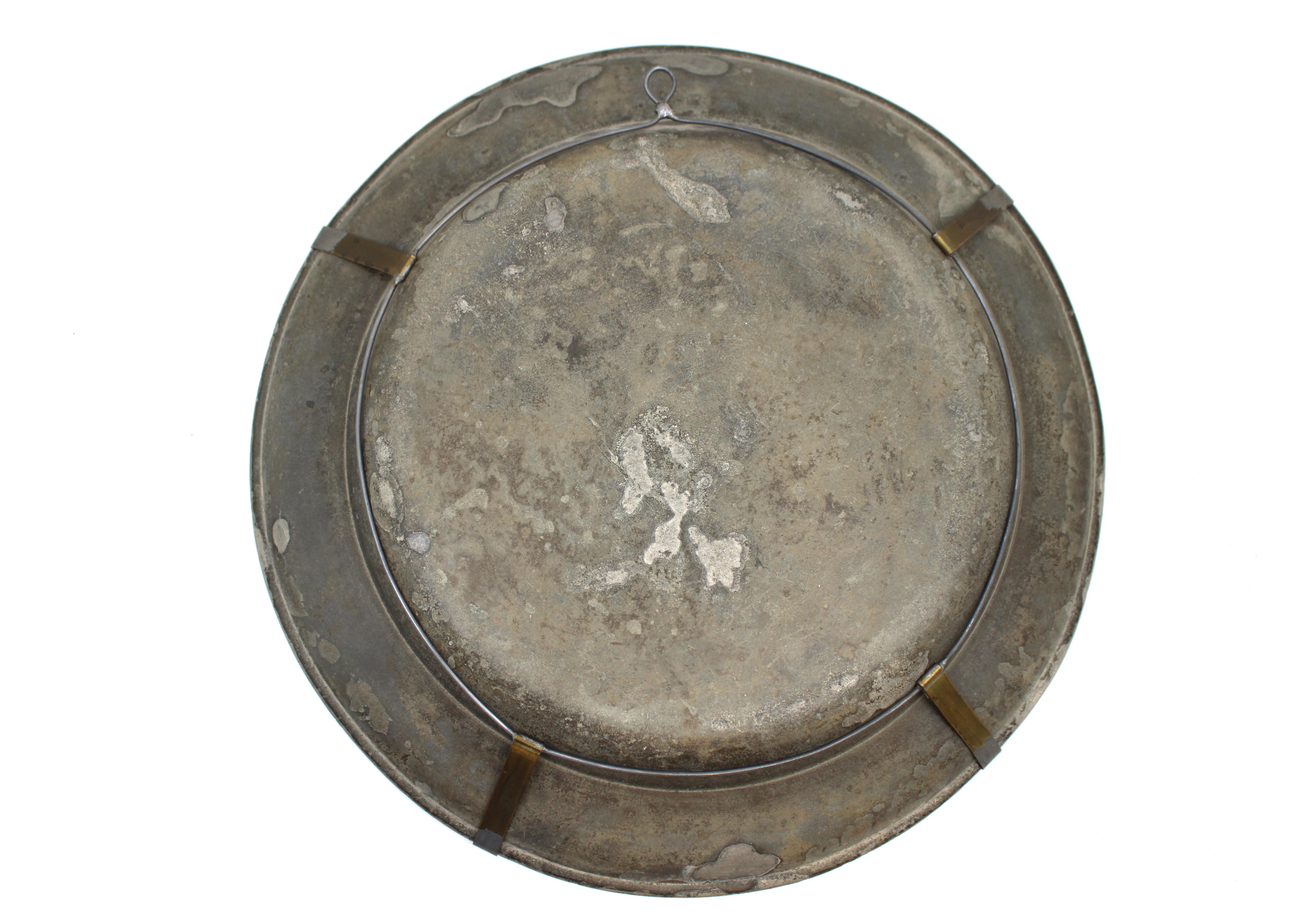 Piatto da Pasqua in peltro tedesco, CIRCA 1810 in vendita 2