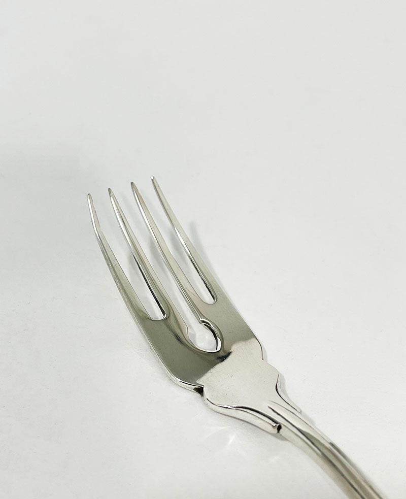 German Silver Fish Cutlery from Wilkens & Sohne, Bremen, 1886-1888 In Good Condition For Sale In Delft, NL