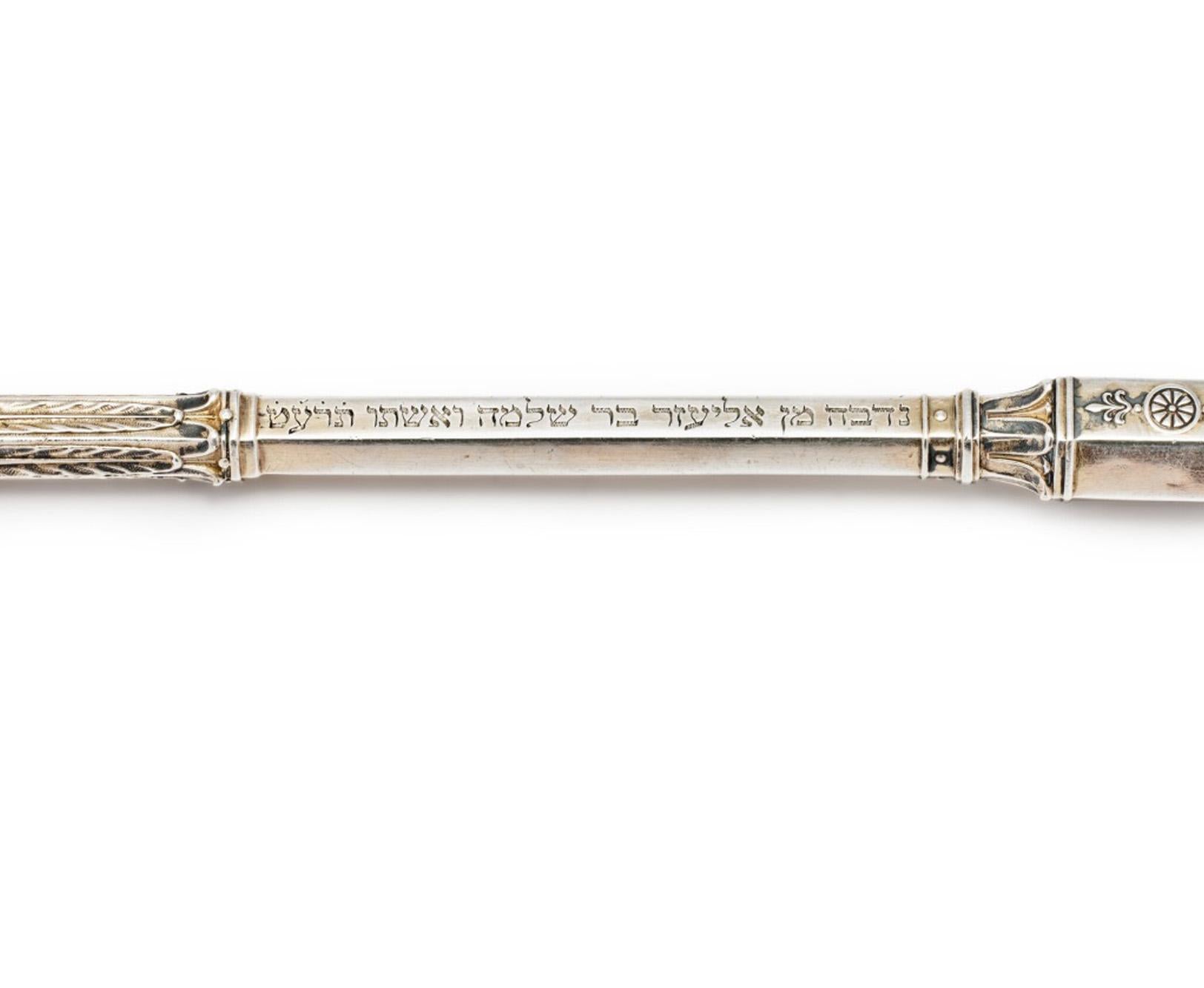 Art Nouveau Un puntatore Torah tedesco in argento dorato di Lazarus Posen, Francoforte 1919 in vendita