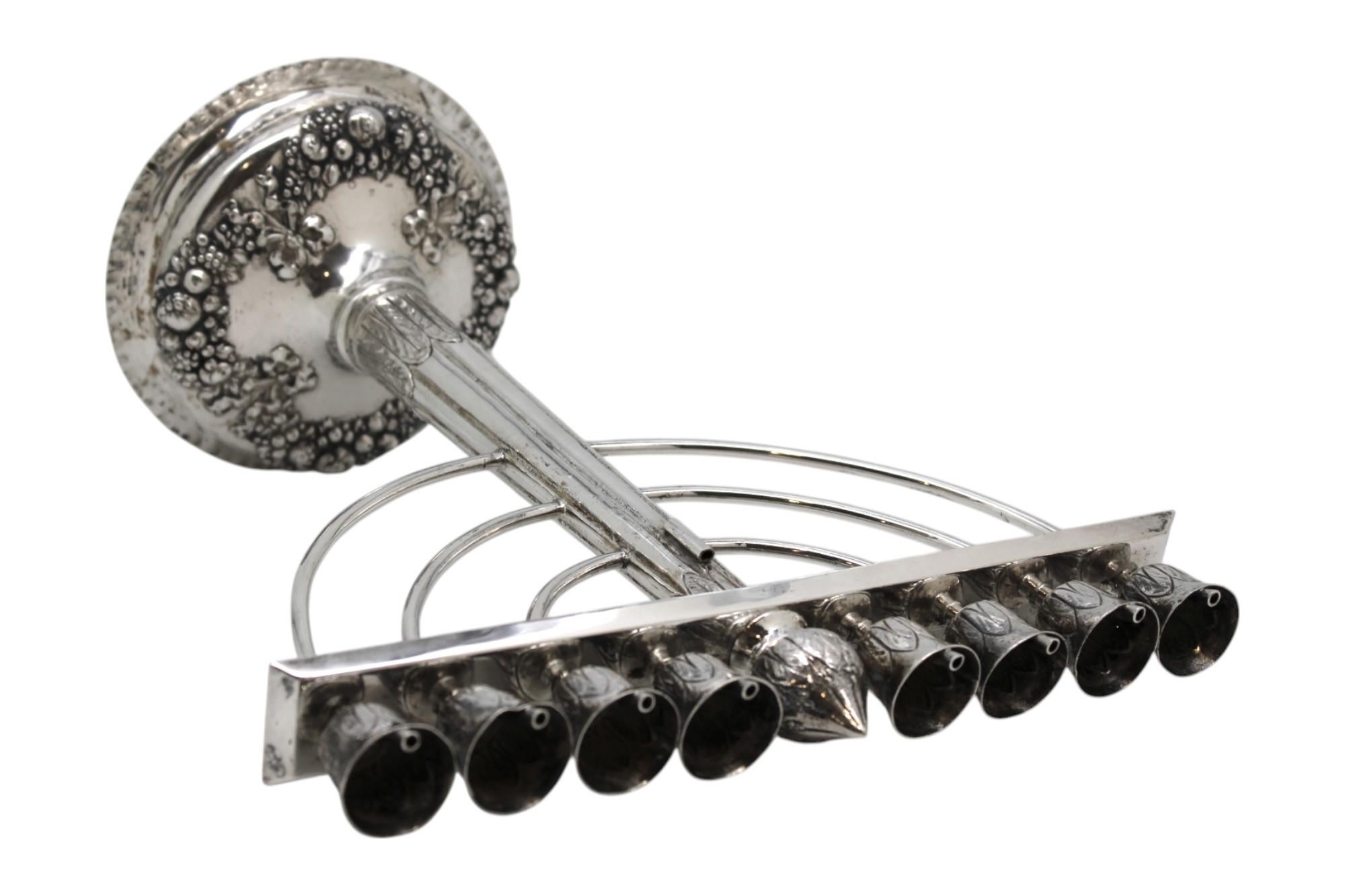 A German Silver Hanukkah Lamp, Circa 1900 For Sale 6