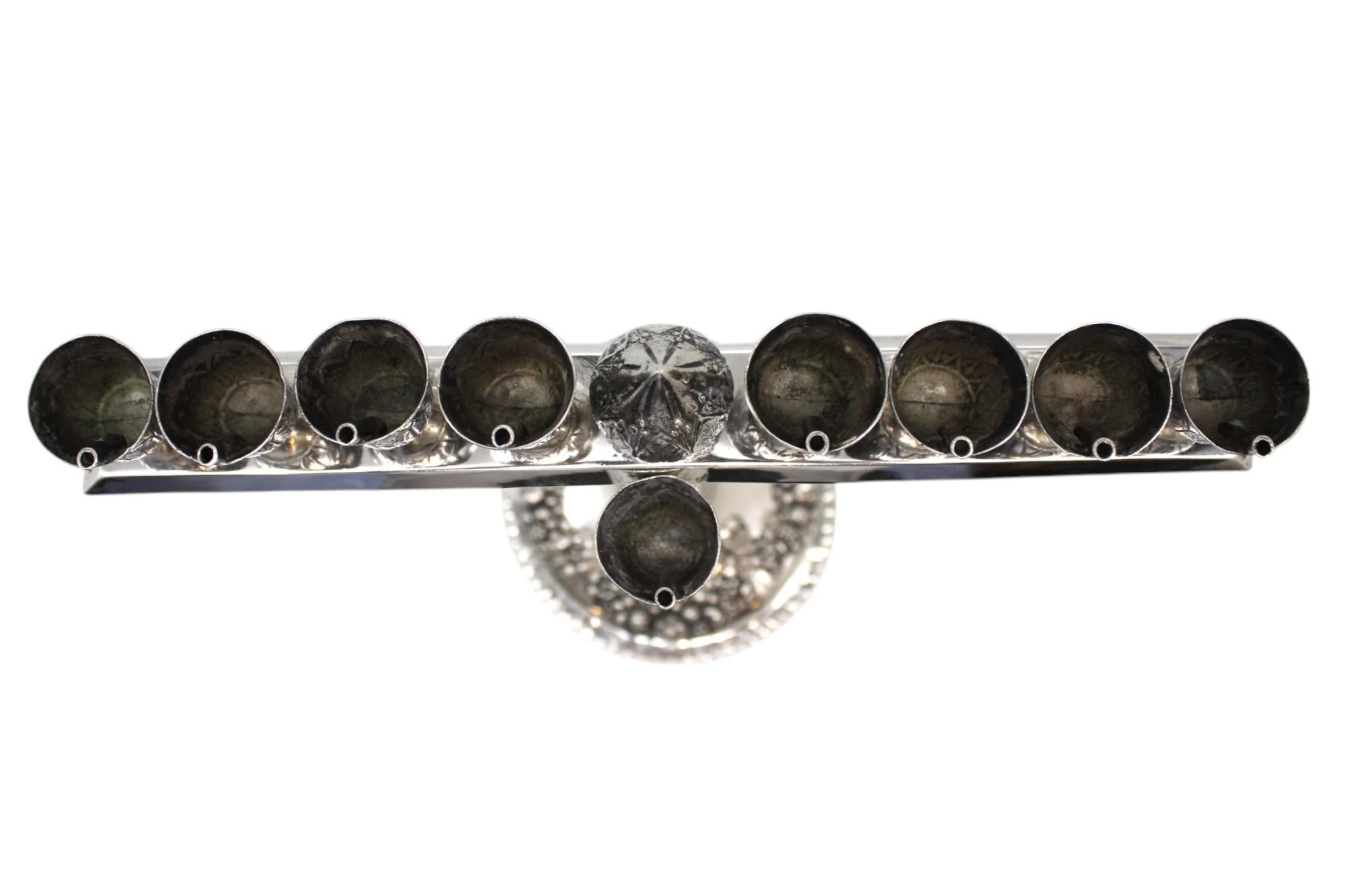 A German Silver Hanukkah Lamp, Circa 1900 For Sale 7