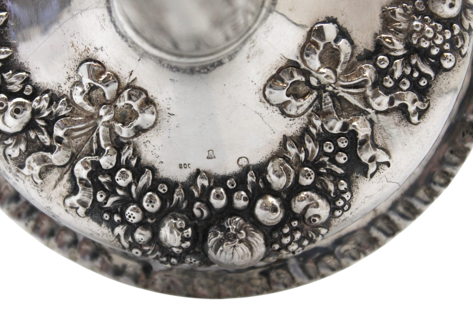 A German Silver Hanukkah Lamp, Circa 1900 For Sale 1