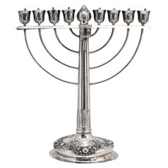 A German Silver Hanukkah Lamp, Circa 1900