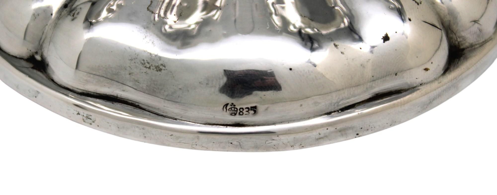 A German Silver Hanukkah Lamp, Circa 1950 For Sale 4