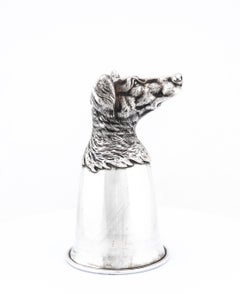 German Silver Hound Stirrup Cup by J. D. Schleissner & Söhne Retailed by Dior