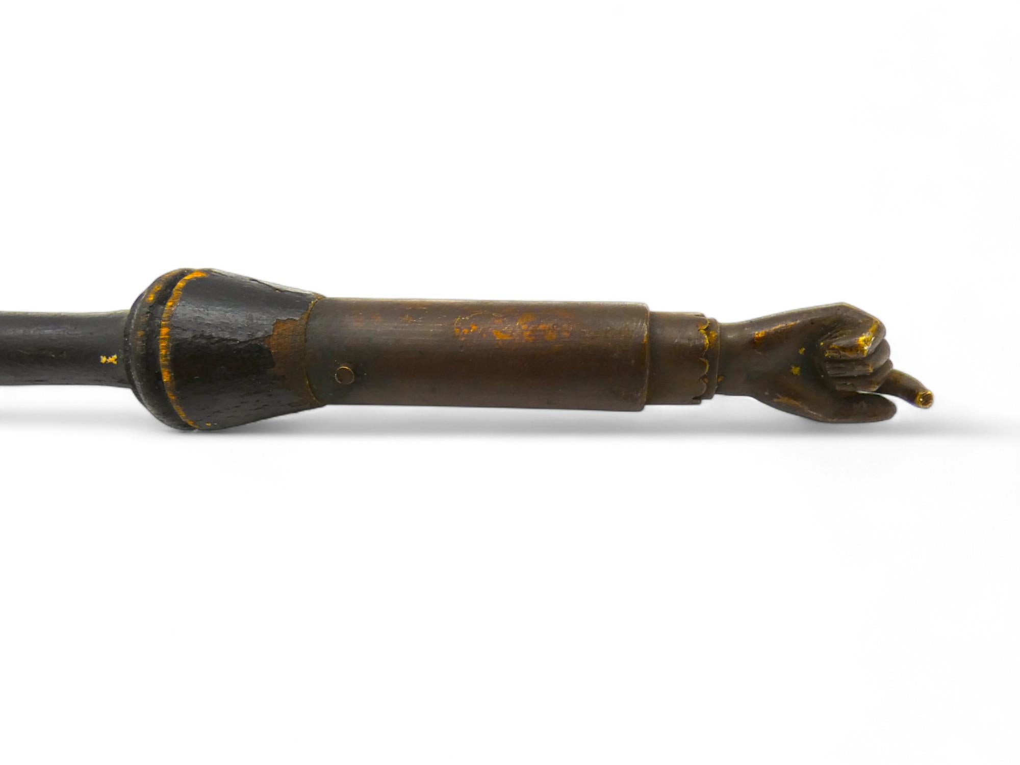 20th Century A German Wood and Brass Torah Pointer For Sale