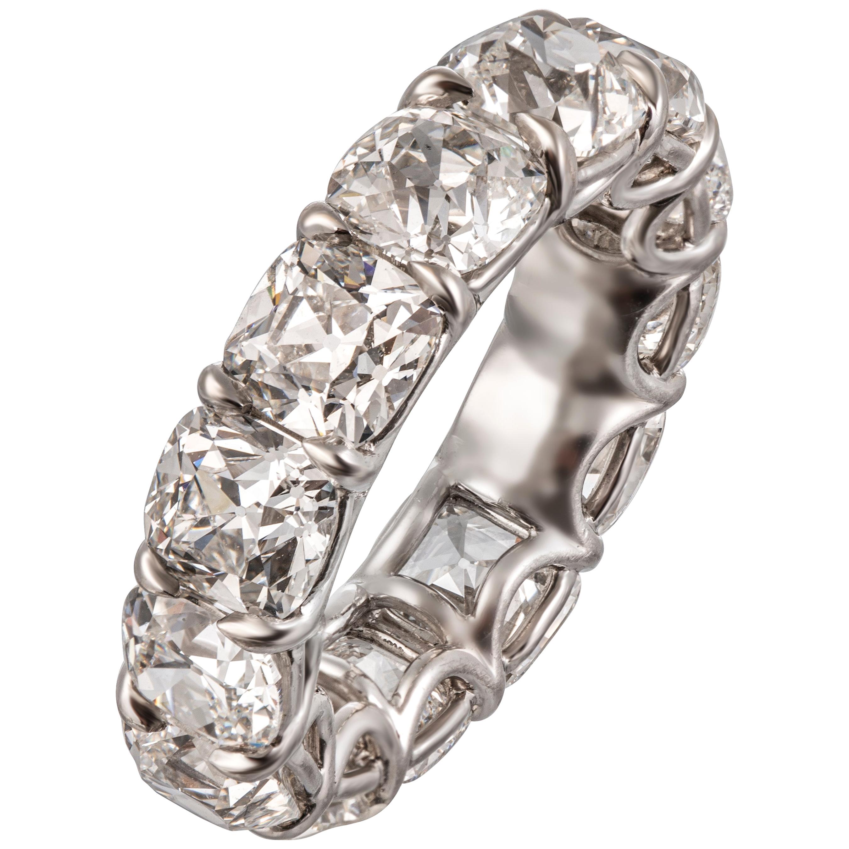 GIA Certified Eternity Ring Comprising of 13 Diamonds in Platinum For Sale