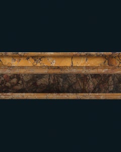 A Giallo di Siena, Africano and Portoro Nero Marble Chimneypiece, Rome, c.16