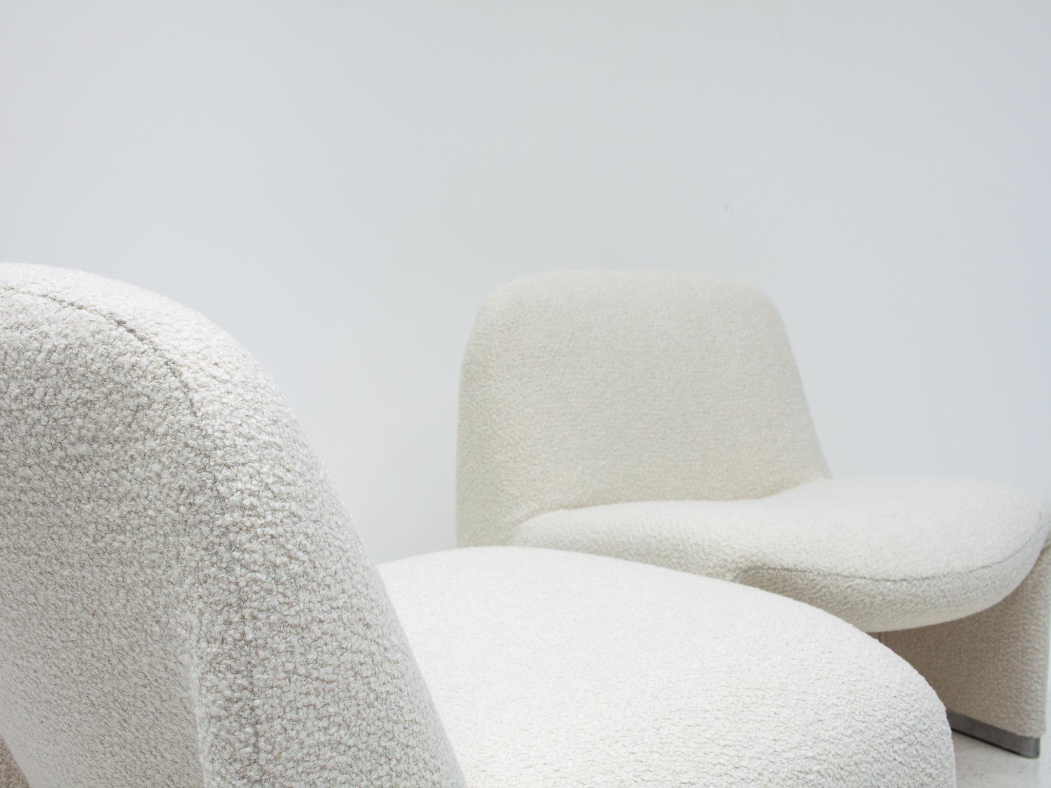 Giancarlo Piretti “Alky” Chairs In Yarn Collective bouclé *Customizable* For Sale 9