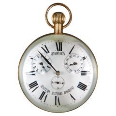 Used Giant Brass and Glass Antonio Barbarni Ball Desk Clock