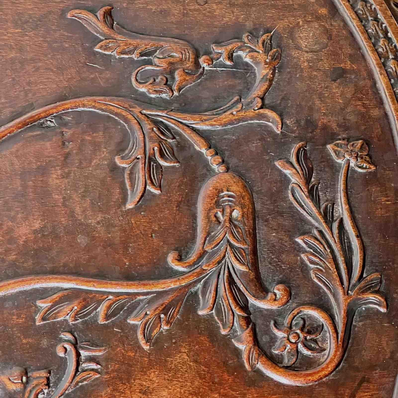 A Gibraltarian Carved Drop Leaf Bobbin Table For Sale 3