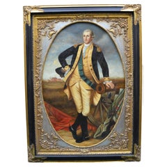 Vintage A "Giclee" Canvas of George Washington after a 1779 Painting by Charles Peale