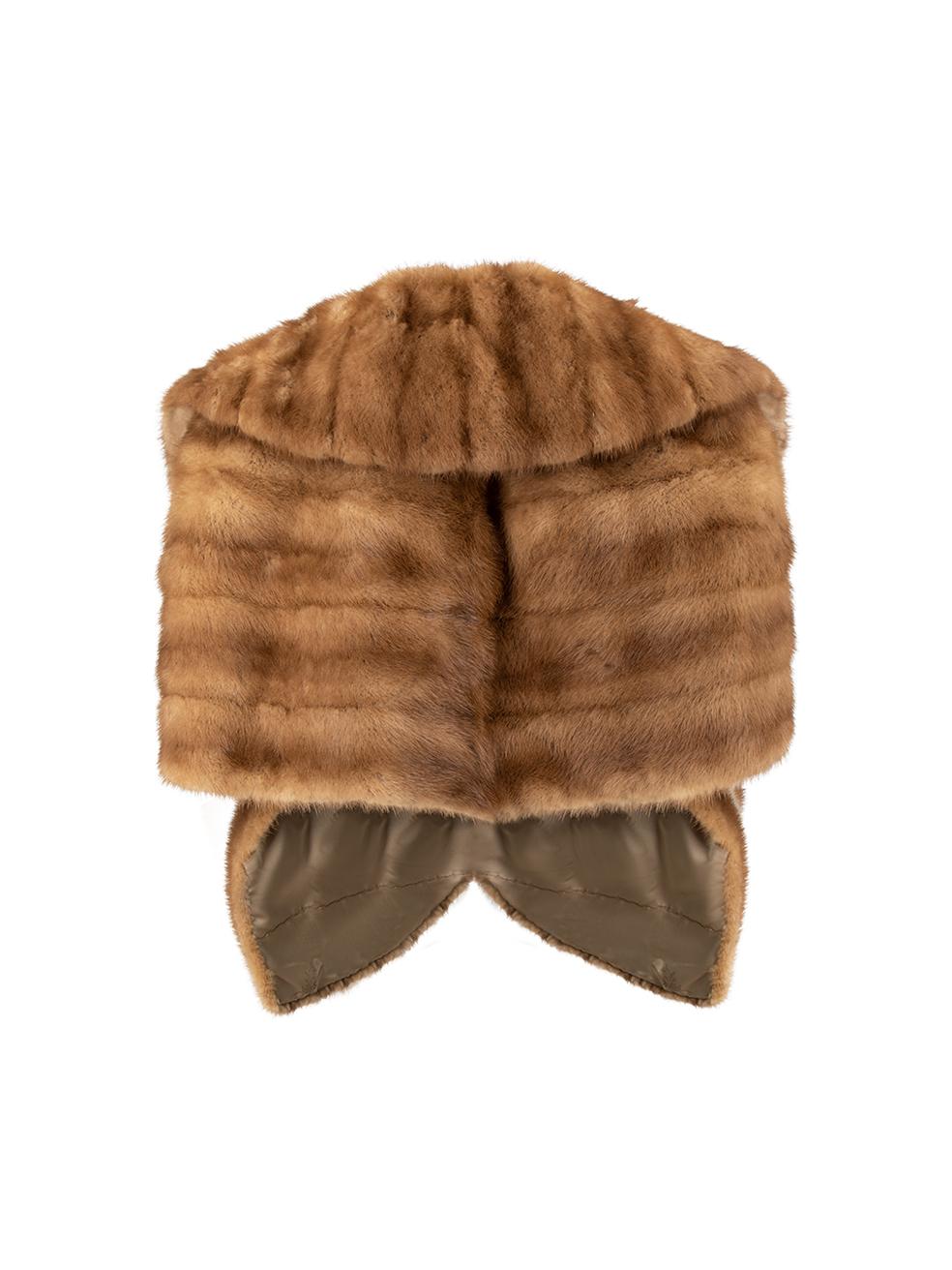 A Giguere Women's Vintage Brown Mink Fur Cropped Cape In Good Condition In London, GB