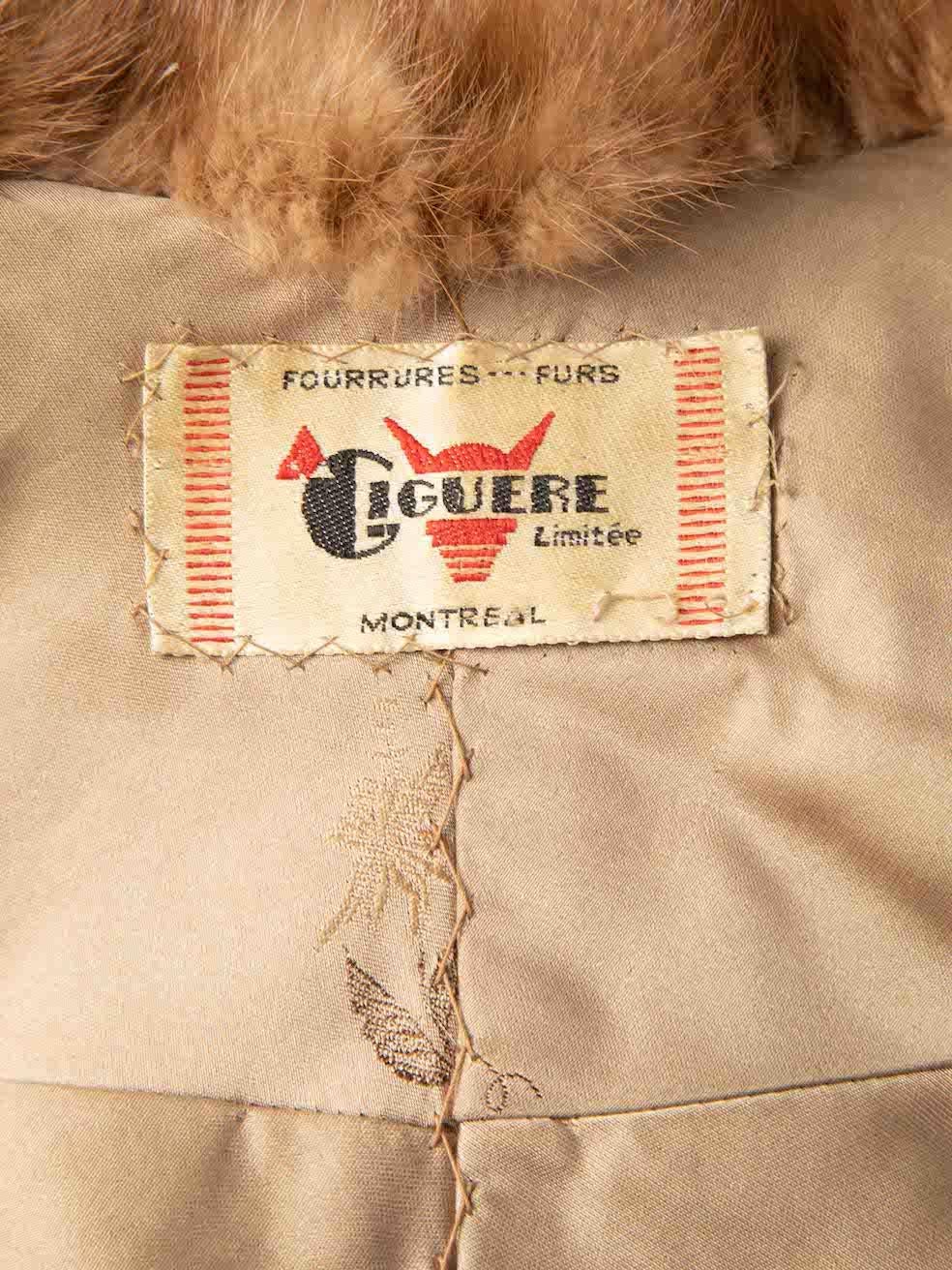 A Giguere Women's Vintage Brown Mink Fur Cropped Cape 1