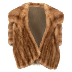 A Giguere Women's Vintage Brown Mink Fur Cropped Cape