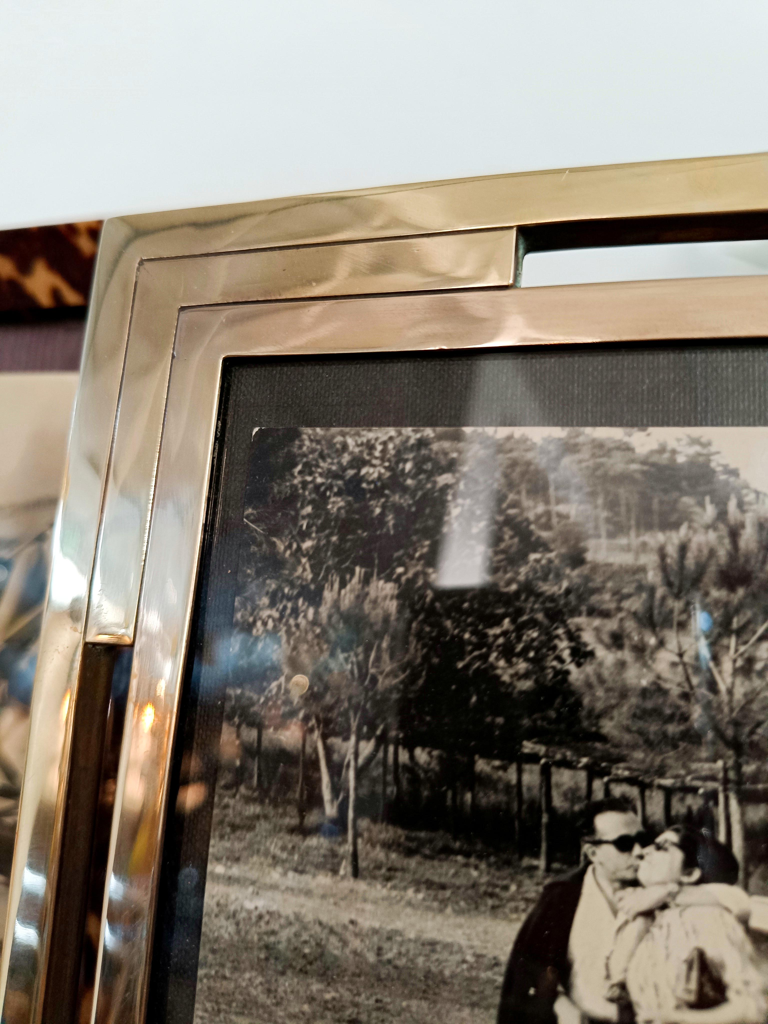 Gilded Brass Midcentury Picture Photo Frame in the Style of Romeo Rega, Italy 2