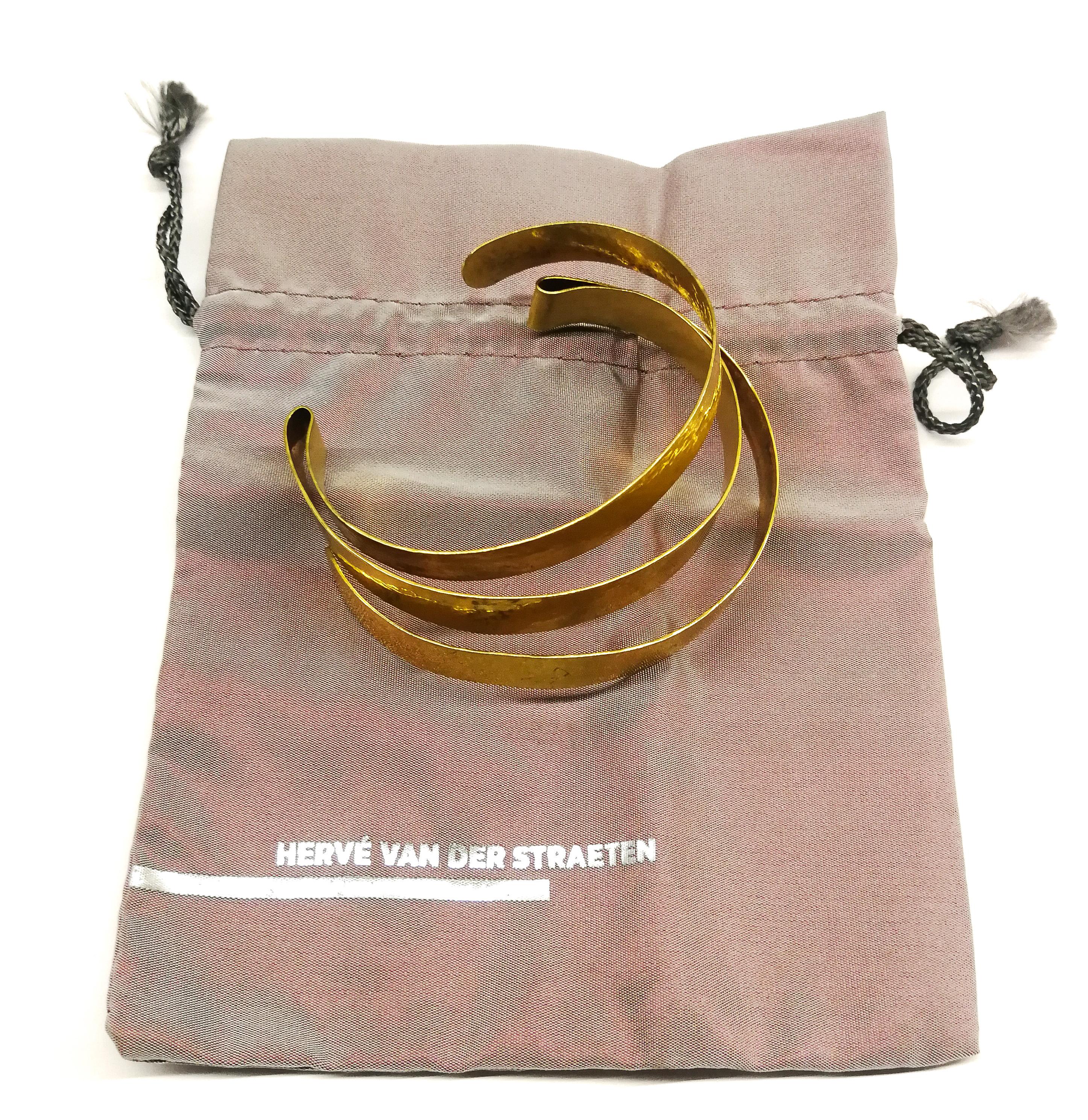 A gilded metal 'ribbon' cuff, Herve Van Der Straeten, France, 1990s 2