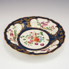 A Giles Decorated Worcester Lady Mary Wortley Deep Plate, c1770