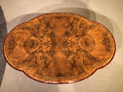 Gillows Victorian Period Burr Walnut, Kingwood, Ormolu Mounted Table