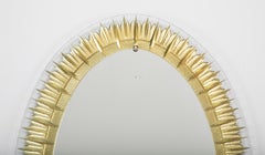 Gilt and Etched Mirror by Crystal Art, circa 1950