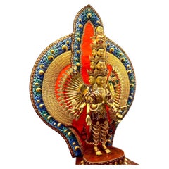 Monumental 88-Inch 24K Gilt Copper Thousand-Armed Avalokiteshvara, Nepal