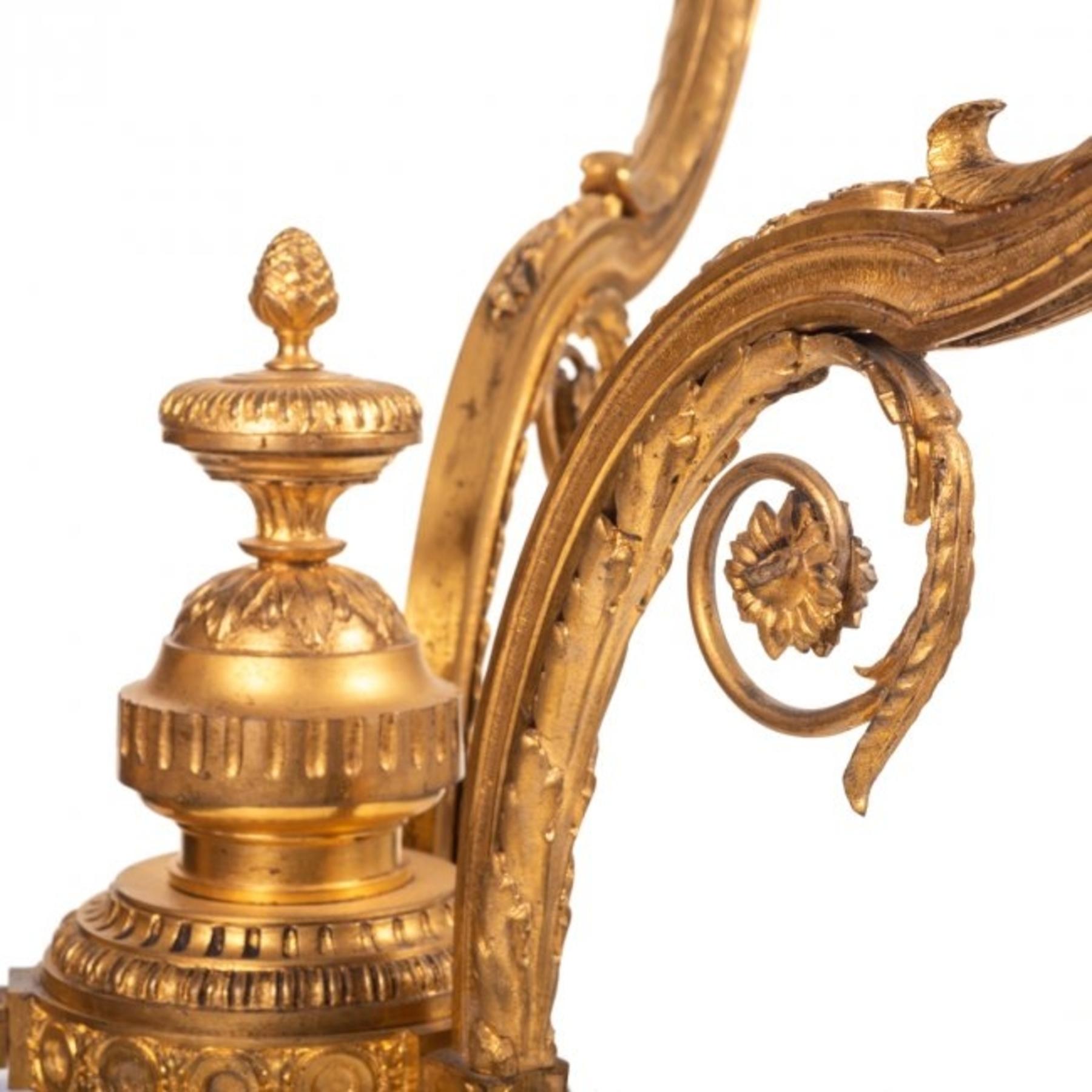 20th Century Gilt-Bronze and Red Marble Guéridon Table