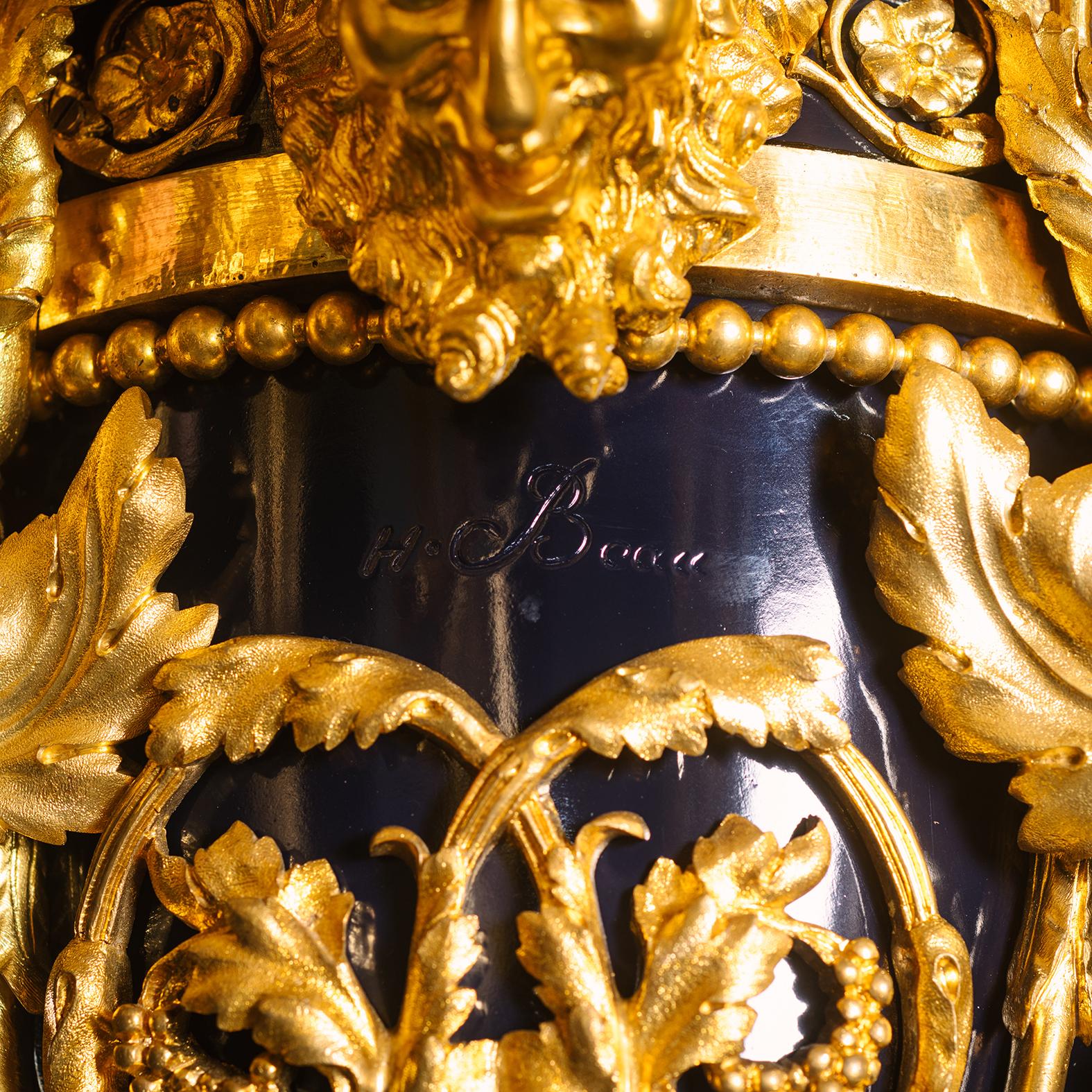 A Gilt-Bronze and Tole Twelve-Light Chandelier, Attributed to Maison Beurdeley For Sale 5