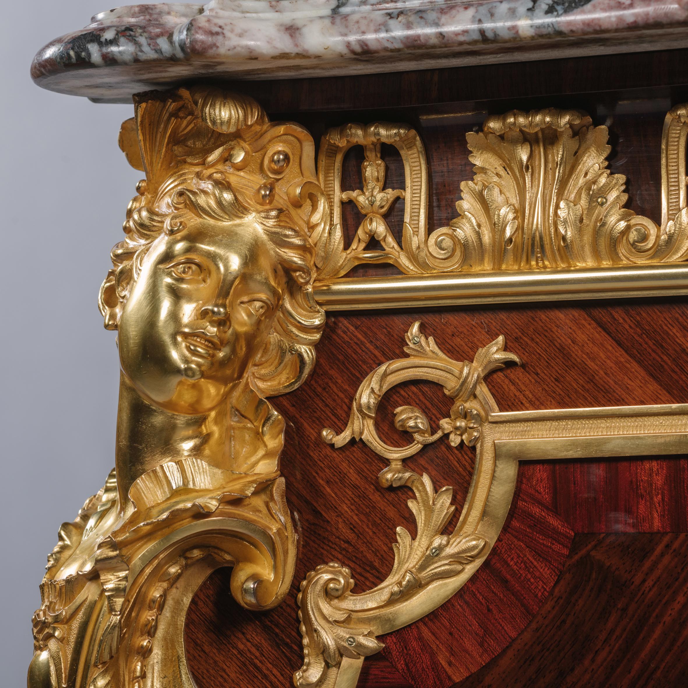 French Gilt-Bronze and Vernis Martin Side Cabinet, by Zwiener For Sale