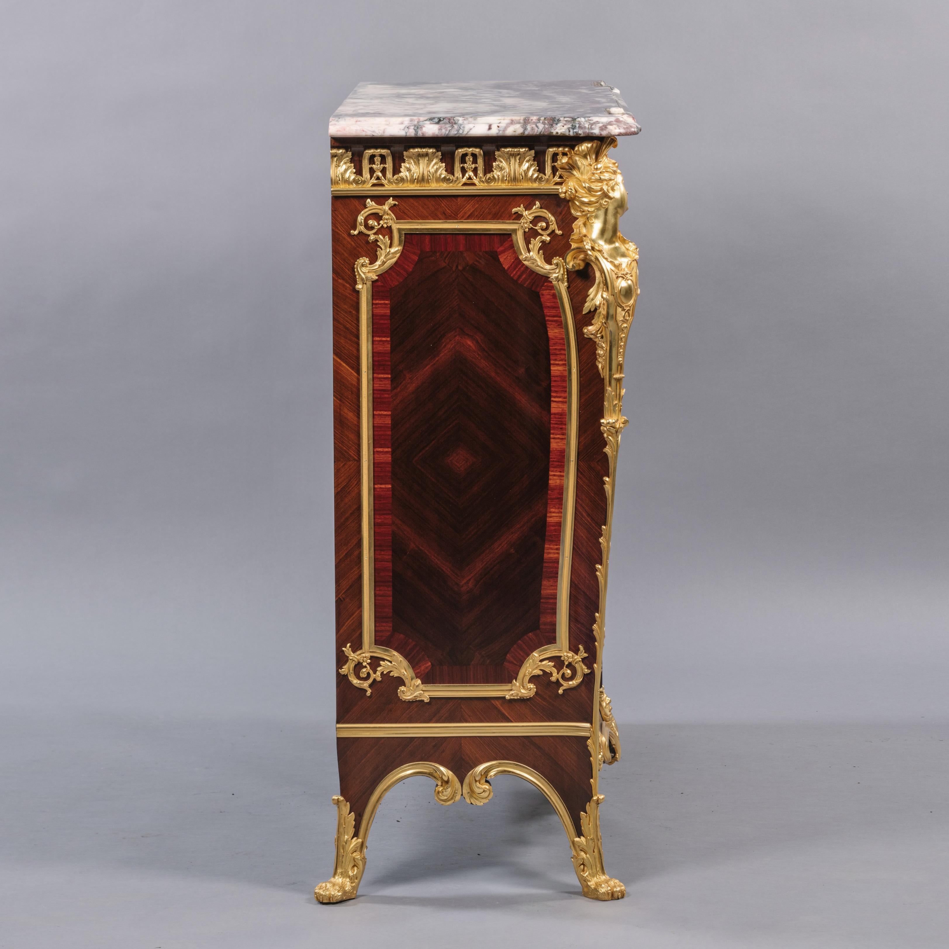 Gilt-Bronze and Vernis Martin Side Cabinet, by Zwiener In Good Condition For Sale In Brighton, West Sussex