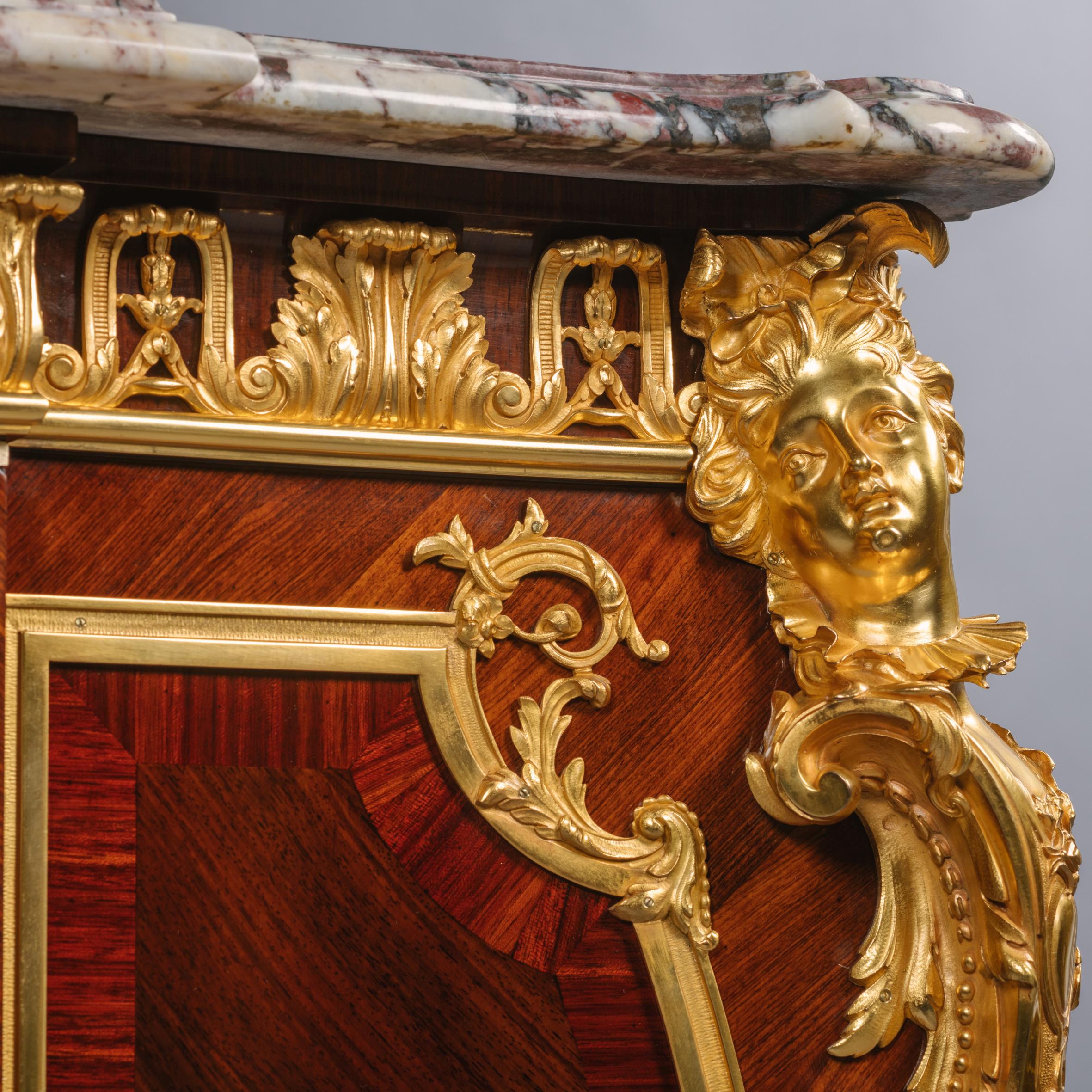 19th Century Gilt-Bronze and Vernis Martin Side Cabinet, by Zwiener For Sale