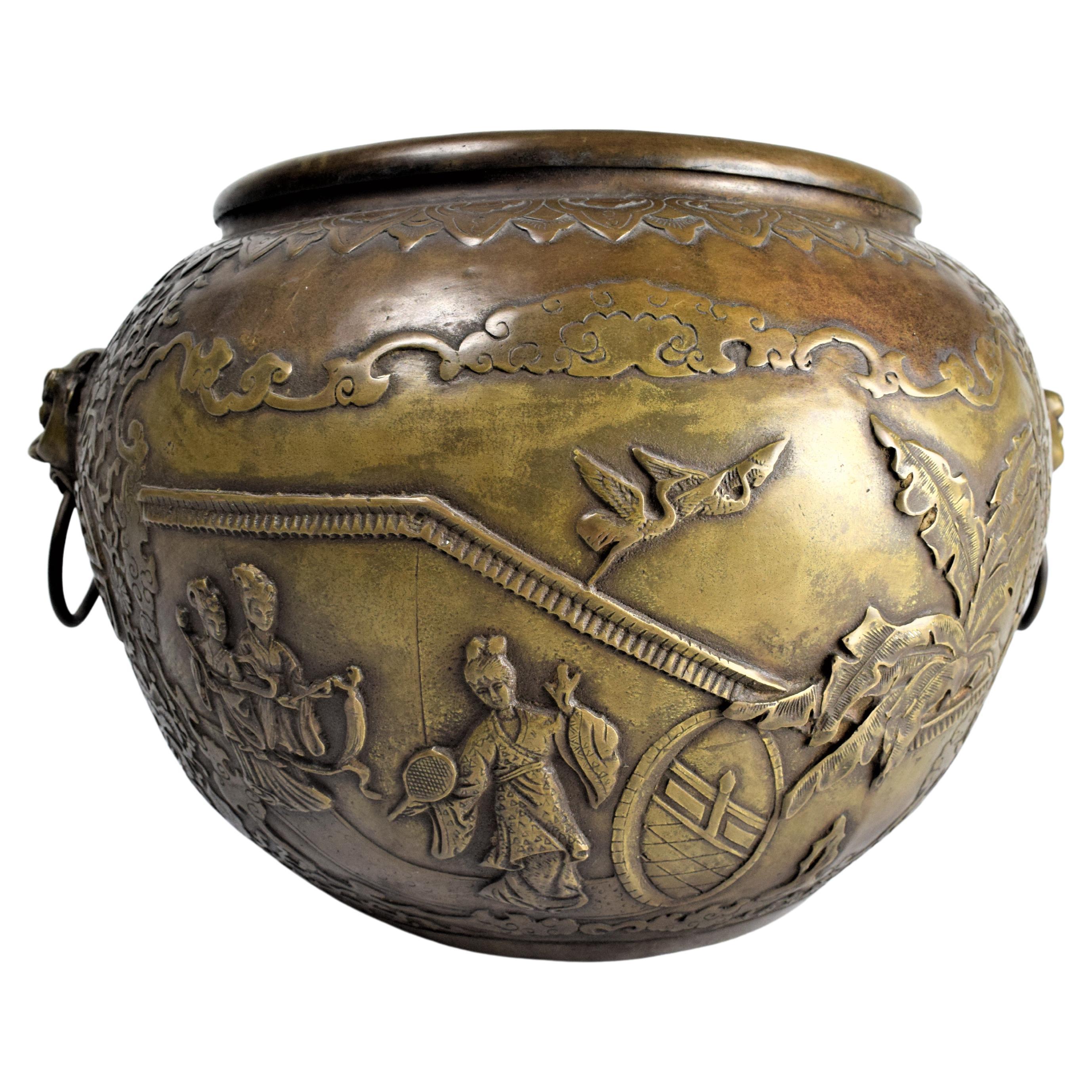 Cuenco de bronce dorado, dinastía Qing, periodo Qianlong